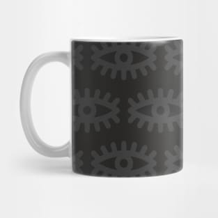 Eye Seamless Pattern in Dark Mode Mug